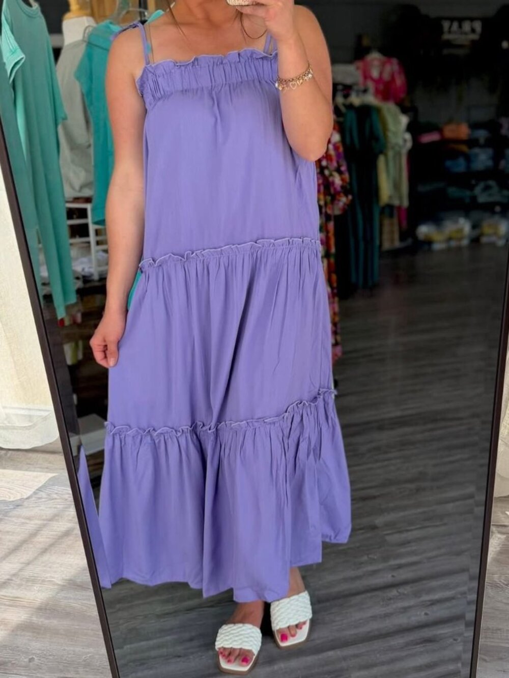 ANNIEWEAR Tie Shoulder Midi/Maxi Dress